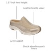 image:imageEasy Spirit Womens AP1 Sport Walking ShoesGold LeatherNatural Sequin Boucle