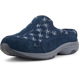 image:imageEasy Spirit Womens Traveltime815 Quilted Floral and Suede Mule Blue 400 95M