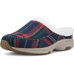 image:imageEasy Spirit Womens Travelslip IndoorOutdoor Slipper Navy Plaid 403 95M