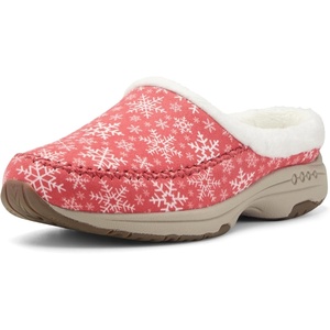 image:imageEasy Spirit Womens Travelslip IndoorOutdoor Slipper Red Snowflake 603 95M